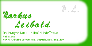 markus leibold business card
